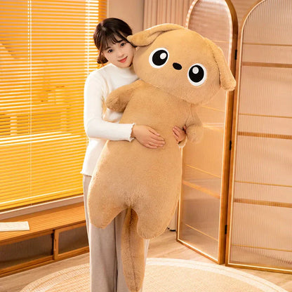 Big Cute Gray Plush Dog Toy