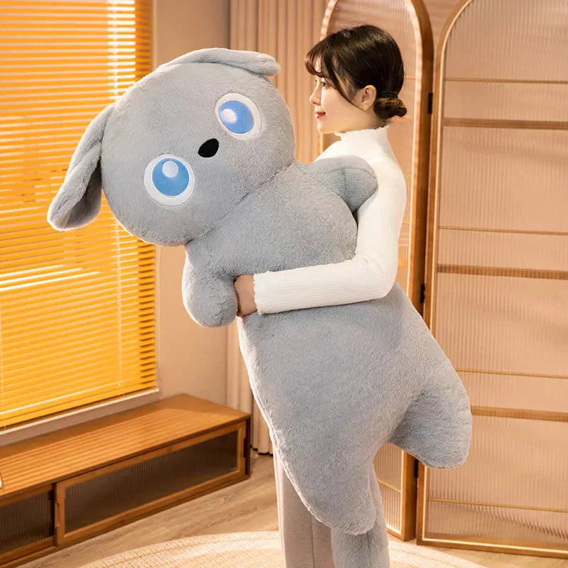 Big Cute Gray Plush Dog Toy