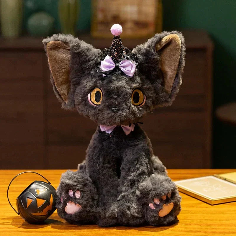 Spooky Black Kitty Soft Plush Toys - Fesara