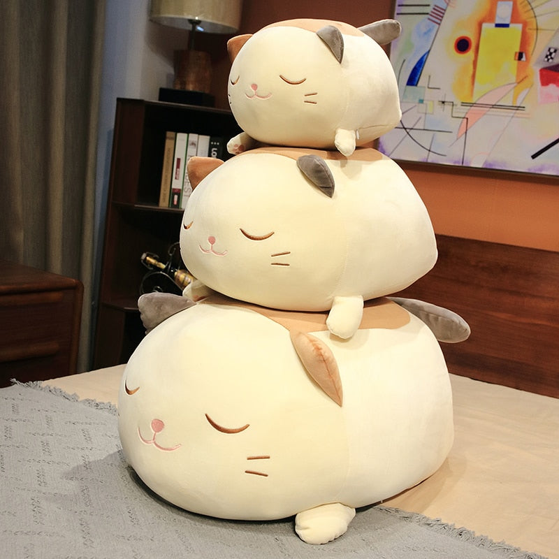 Big Soft Caramel Kitten Teddy Plush