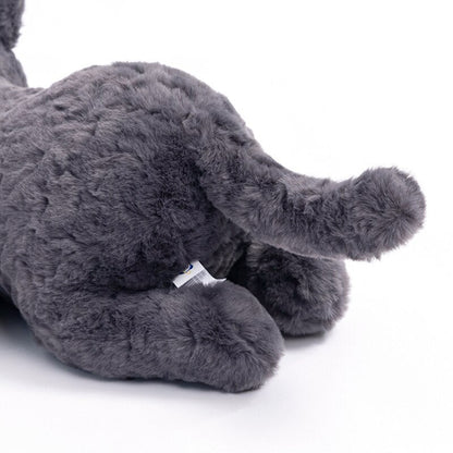 Soft Black Kitty Plush Toy Lying Down - Fesara