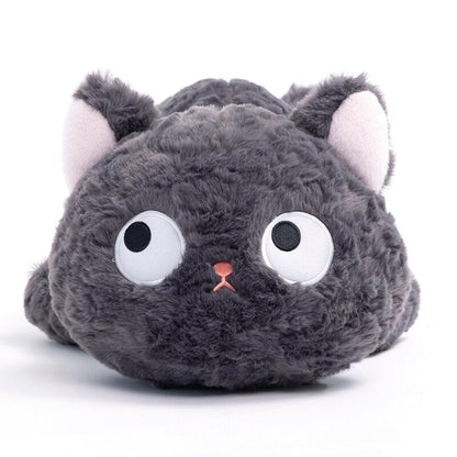 Soft Black Kitty Plush Toy Lying Down