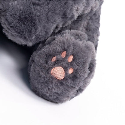 Soft Black Kitty Plush Toy Lying Down