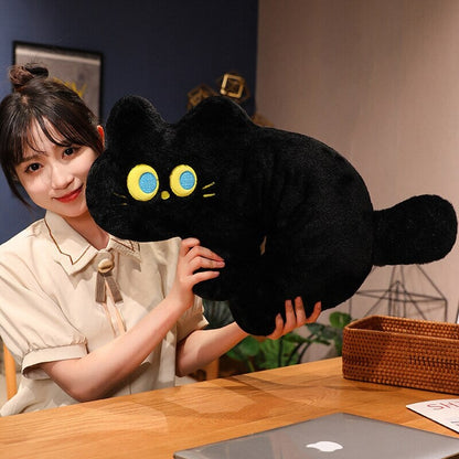 Cute Black Kitten Soft Plush Pillow