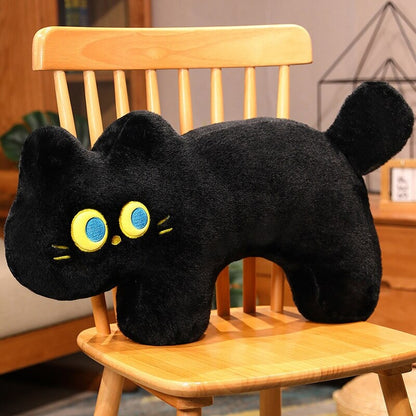 Cute Black Kitten Soft Plush Pillow