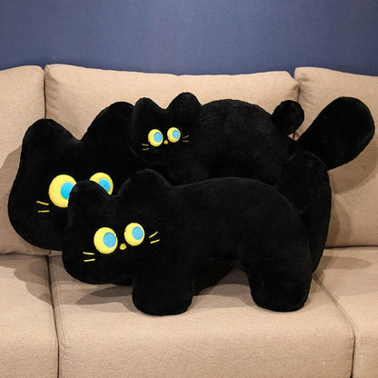 Cute Black Kitten Soft Plush Pillow