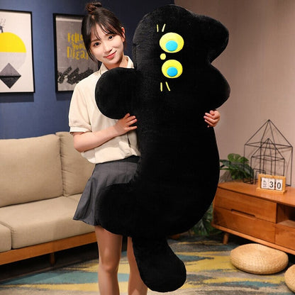 Cute Black Kitten Soft Plush Pillow