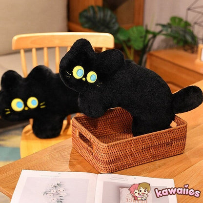Cute Black Kitten Soft Plush Pillow - Fesara