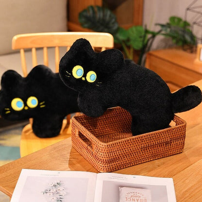 Cute Black Kitten Soft Plush Pillow