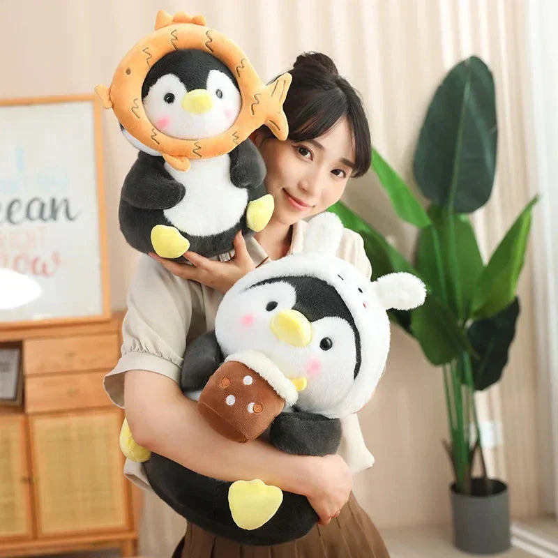 Cute Baby Penguin Soft Toys with Caps