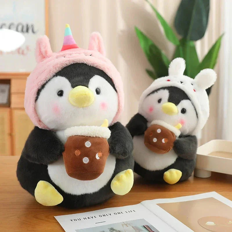 Cute Baby Penguin Soft Toys with Caps