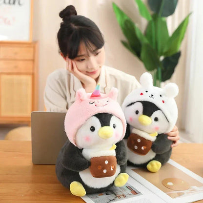 Cute Baby Penguin Soft Toys with Caps