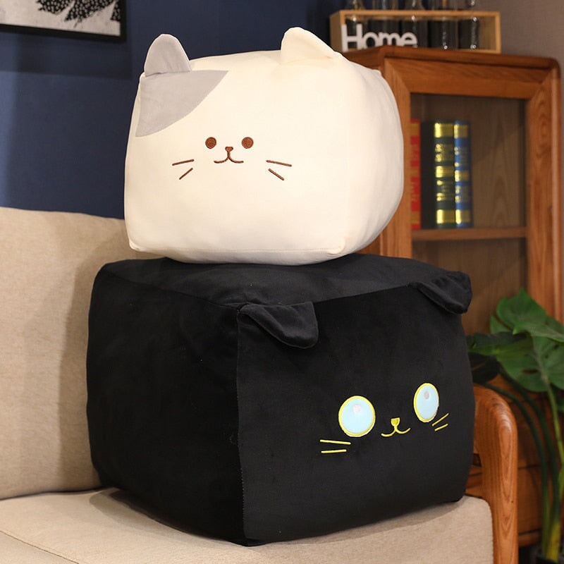 Cute Black White Kitten Soft Plush Toys
