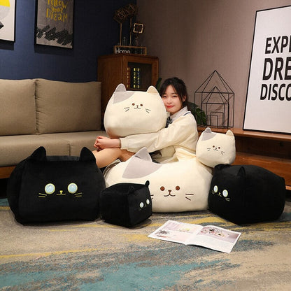 Cute Black White Kitten Soft Plush Toys