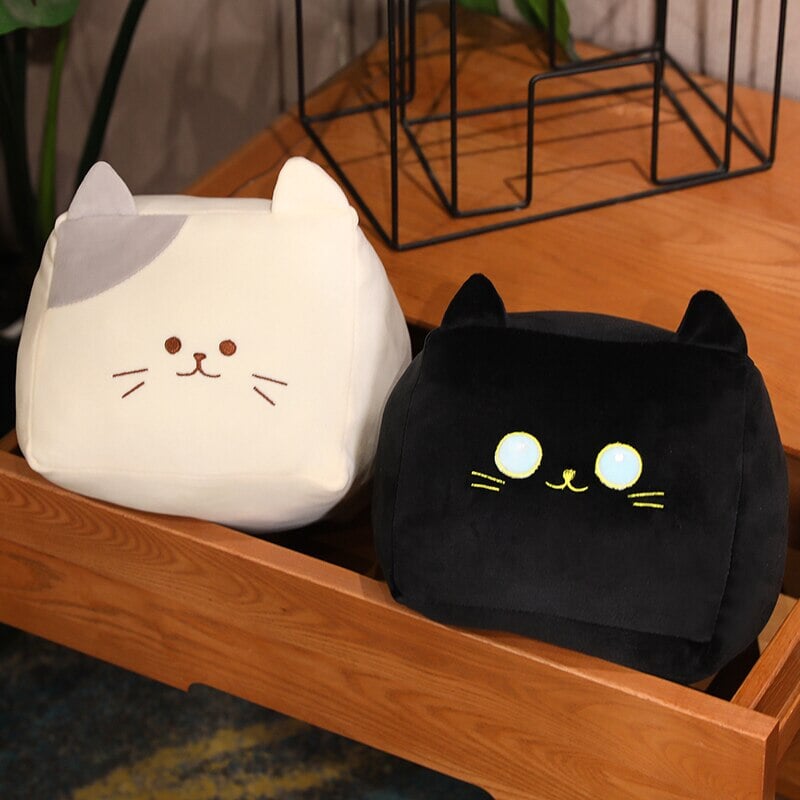 Cute Black White Kitten Soft Plush Toys