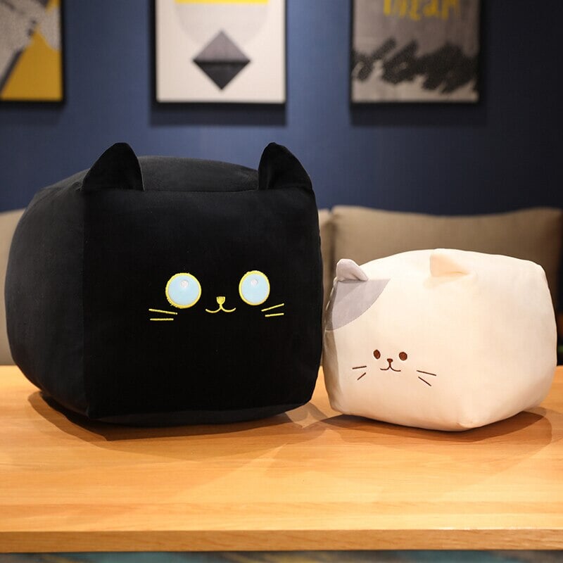 Cute Black White Kitten Soft Plush Toys
