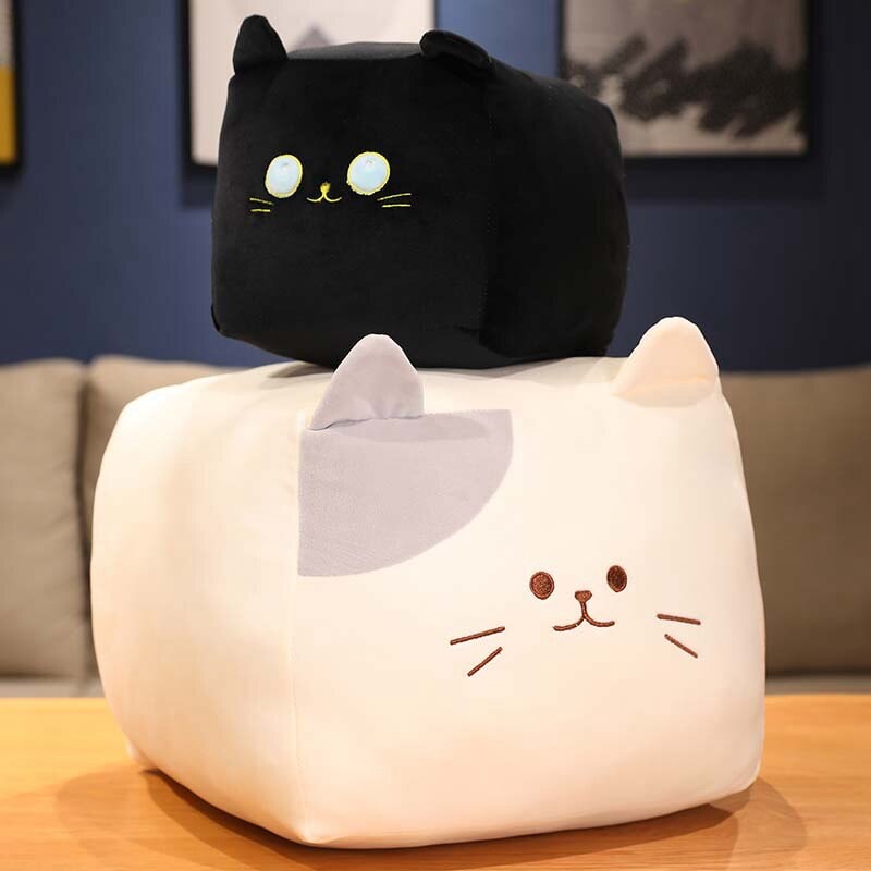 Cute Black White Kitten Soft Plush Toys