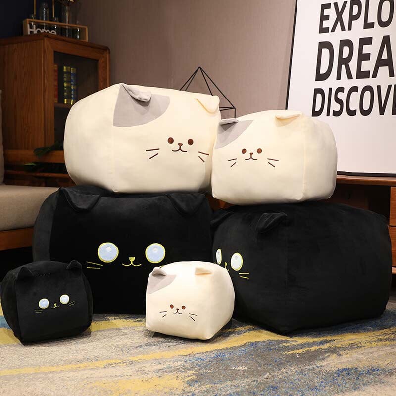 Cute Black White Kitten Soft Plush Toys