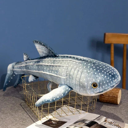 Cute Ocean Blue Plush Shark Toy - Fesara