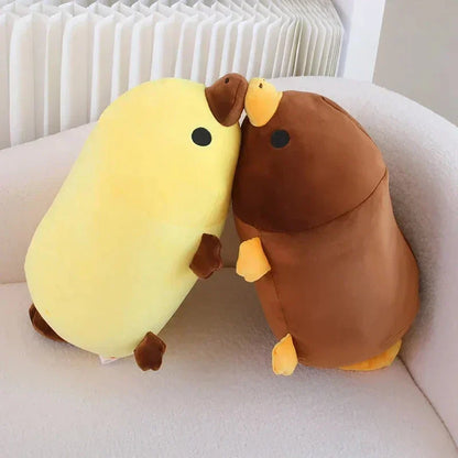 Cute Brown Yellow Duck Billed Plush Toy