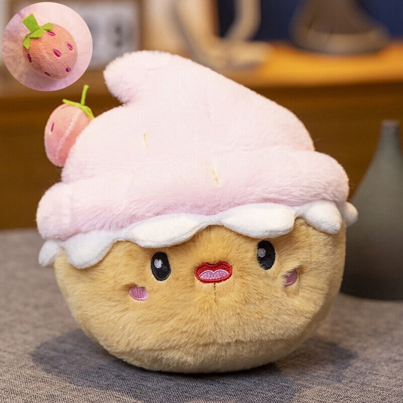 Cute Strawberry Muffin Soft Plush Toy