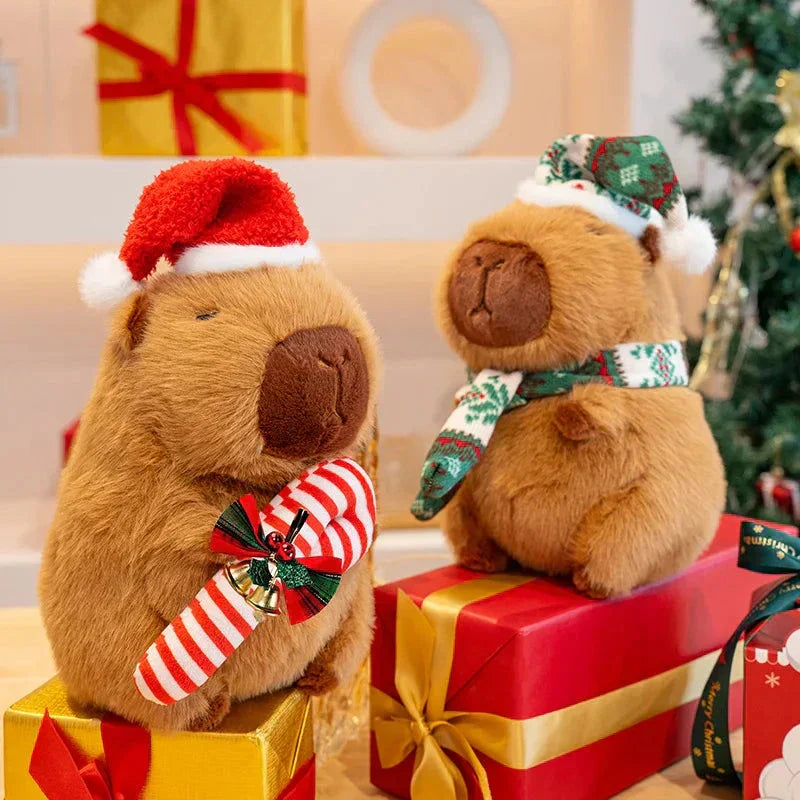 Adorable Christmas Capybara Soft Plush Toys