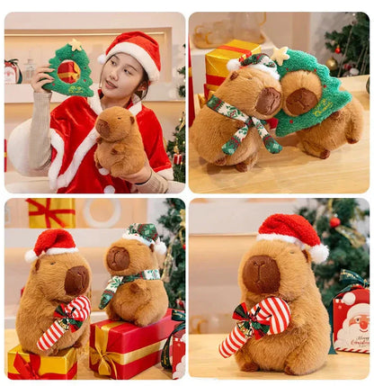 Adorable Christmas Capybara Soft Plush Toys