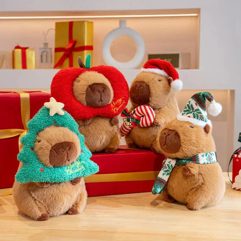 Adorable Christmas Capybara Soft Plush Toys