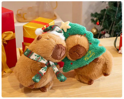 Adorable Christmas Capybara Soft Plush Toys