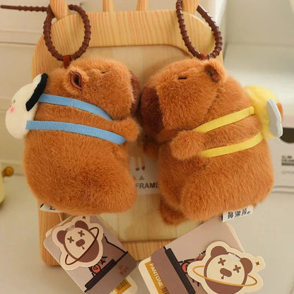 Cute Capybara Plush Toy with Mini Backpack