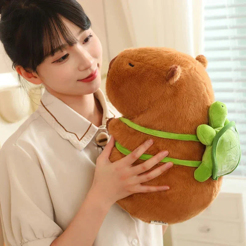 Cute Capybara Plush Toy with Mini Backpack