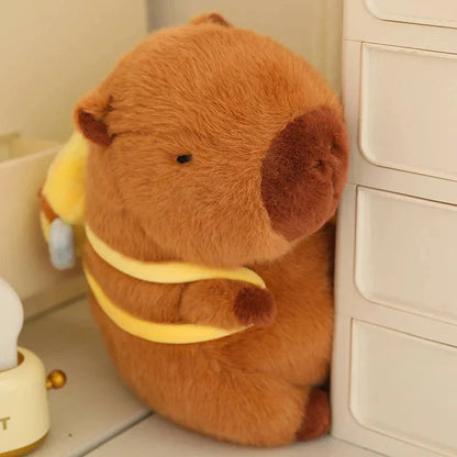 Cute Capybara Plush Toy with Mini Backpack