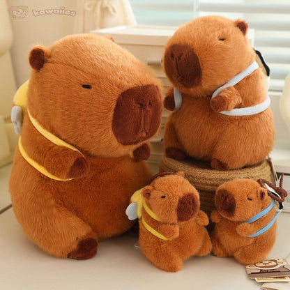 Cute Capybara Plush Toy with Mini Backpack