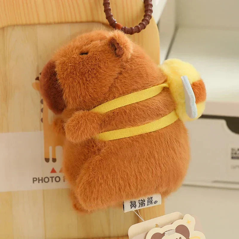 Cute Capybara Plush Toy with Mini Backpack