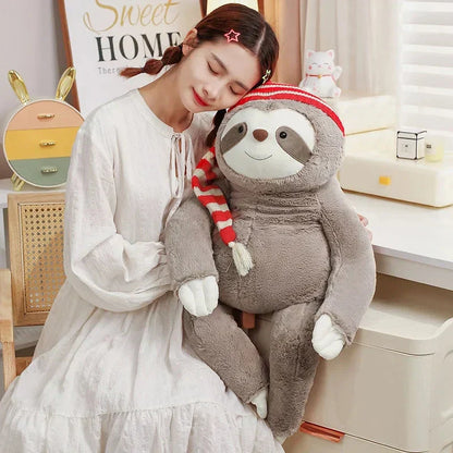 Cute Christmas Sloth Toy with Colorful Hat - Fesara