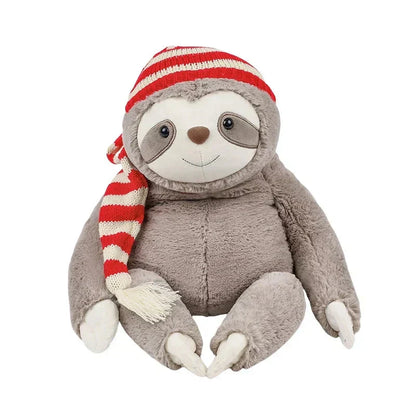 Cute Christmas Sloth Toy with Colorful Hat