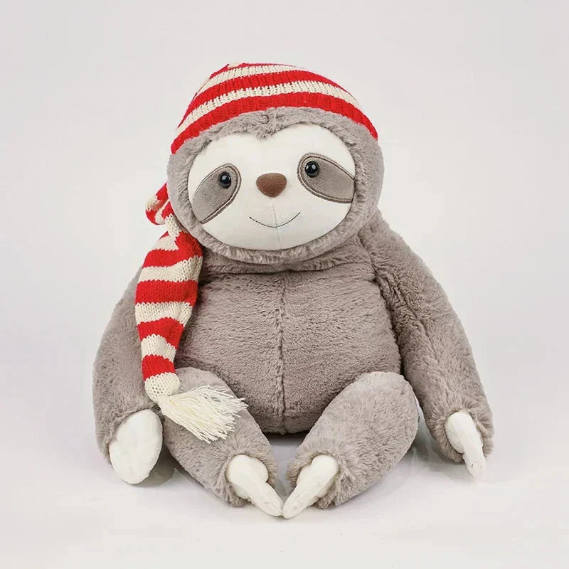 Cute Christmas Sloth Toy with Colorful Hat