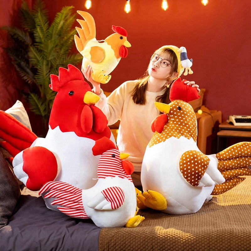 Cute Plush Chicken Family Set