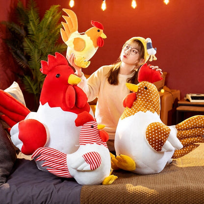 Cute Plush Chicken Family Set