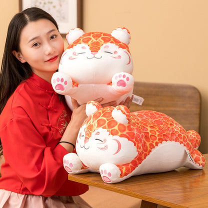 Adorable Fat Orange Leopard Plush