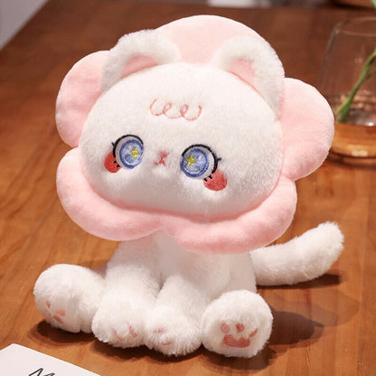 Cute Floral Black Cat Soft Plush Toys