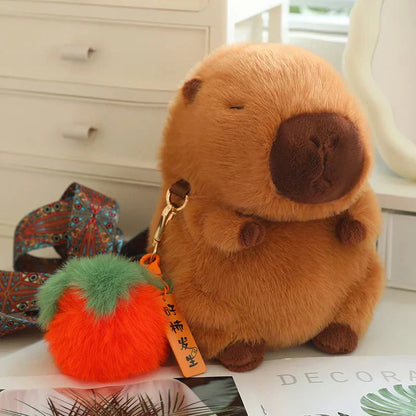 Cute Plush Capybara Toy with Adjustable Strap