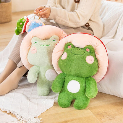 Cute Mushroom Frog Soft Toy Figures