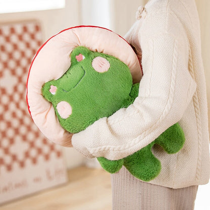 Cute Mushroom Frog Soft Toy Figures