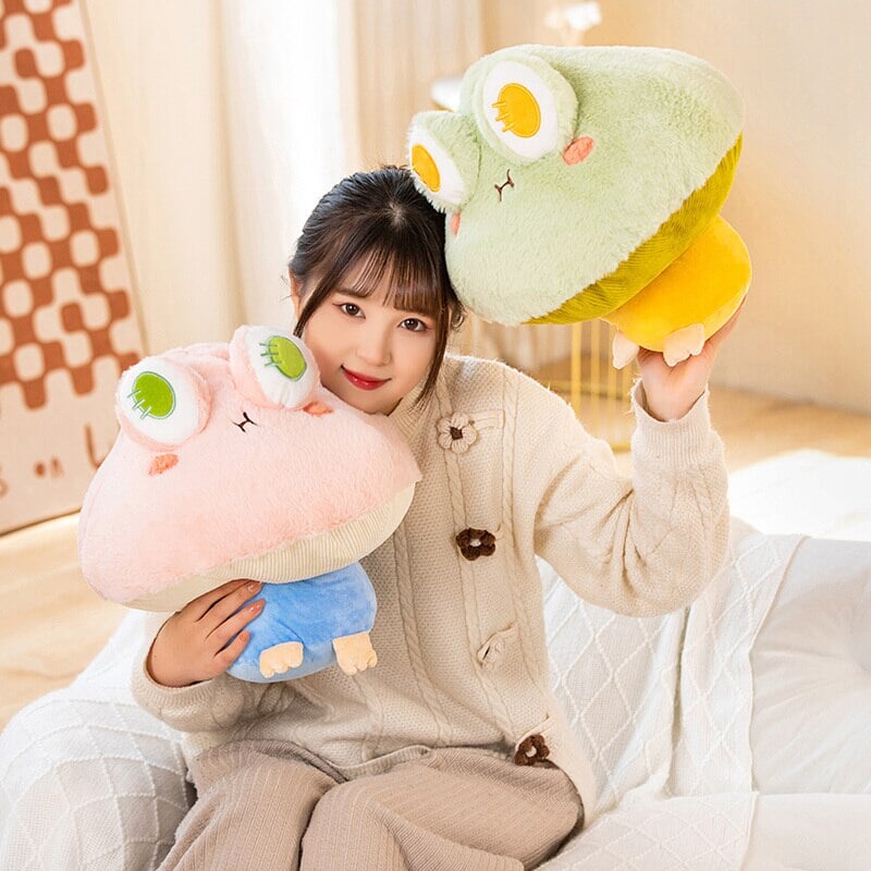 Cute Mushroom Frog Soft Toy Figures