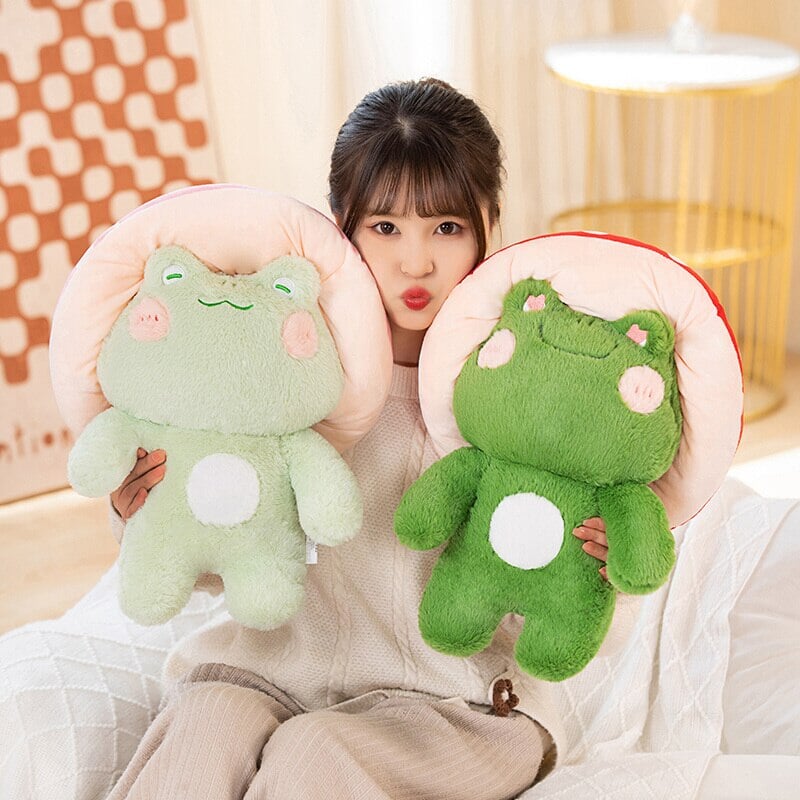 Cute Mushroom Frog Soft Toy Figures