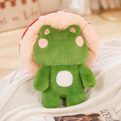 Cute Mushroom Frog Soft Toy Figures