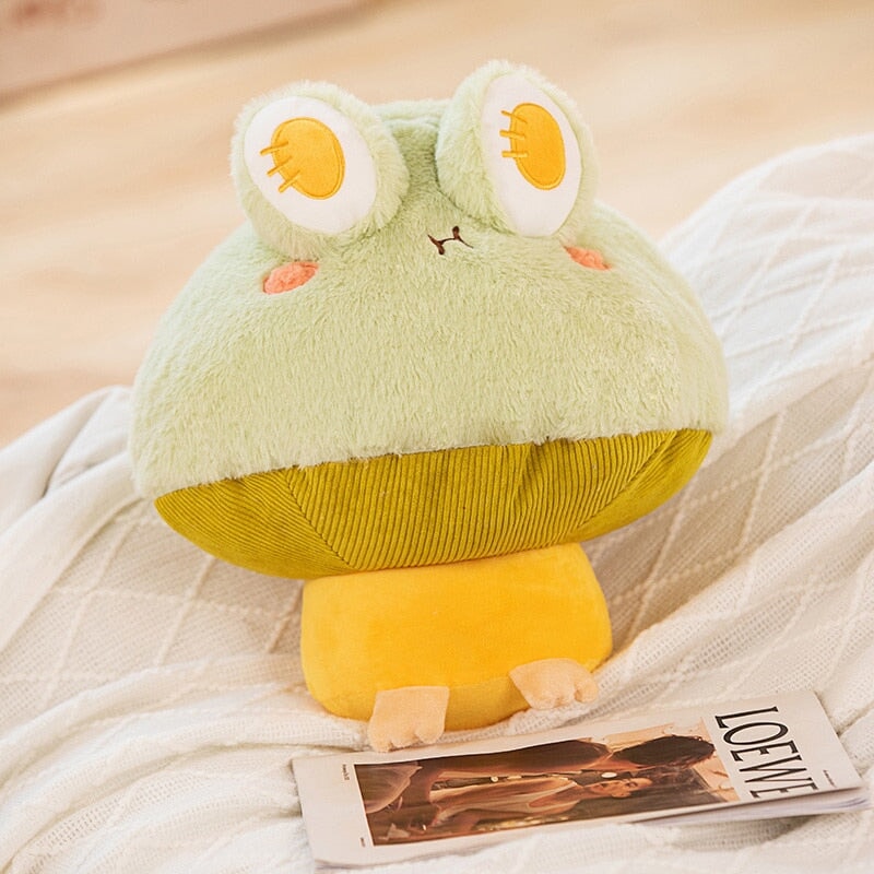 Cute Mushroom Frog Soft Toy Figures