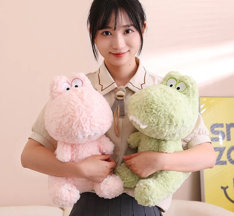 Cute Fun Green Pink Dinosaur Soft Toys
