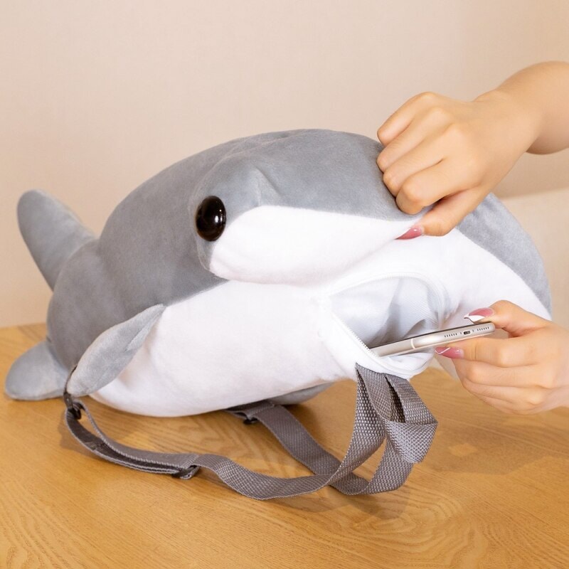 Cute Shark Soft School Backpack